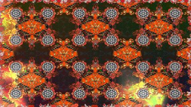 Kabile sanatı boho baskısı, klasik çiçek arkaplanı. Soyut etnik raster kusursuz desen. Arkaplan dokusu, duvar kağıdı, kahverengi renkli çiçek teması.