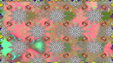 Düz Çiçek Elementleri Tasarımı. Gri renkli çiçekler. Renkli Bahar Temalı Kusursuz Arkaplan. Çiçekle kusursuz desen.