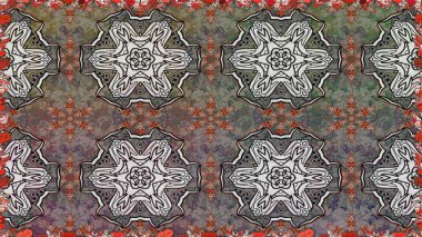 Çiçekli karalama şeklinde Raster çiçek deseni. Nazik, narin çiçek arkaplanı. Gri renkli çiçekler.