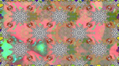 Düz Çiçek Elementleri Tasarımı. Gri renkli çiçekler. Renkli Bahar Temalı Kusursuz Arkaplan. Çiçekle kusursuz desen.