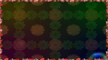 Elle boyanmış suluboya, dikişsiz çiçekler ve bitkiler. Gri renkli çiçekler.