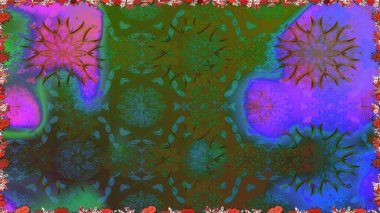 Yeşil renkte şirin çiçekler. Raster illüstrasyonu. Küçük çiçekli basit, dikişsiz desen. Moda baskısı, albüm, ambalaj kağıdı, duvar kağıdı için zarif dekoratif süslemeler..