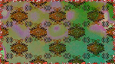 Çiçekli, suluboya desenli kusursuz çiçek deseni. Süslü kumaş deseni. Raster deseni.