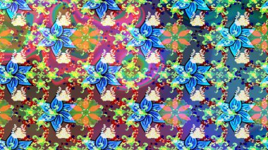 Raster güzel bir çiçek deseni çizmiş. Bahar mevsimi. Tatil havası. Nazik romantik baskı. Mavi renkte çiçekler.