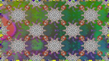 Raster şirin kumaş deseni. Sorunsuz vintage. Düz çiçek öğeleri tasarım. Bahar Tema Dikişsiz desen arka plan rengi.