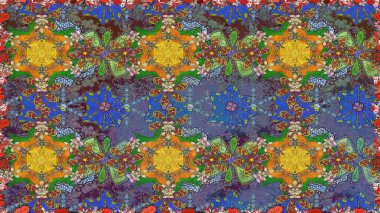 Motley illüstrasyonu. Küçük çiçekte güzel bir desen. Kusursuz. Çiçekli yaz çiçekleri. Moda baskıları için zarif bir şablon. Küçük renkli çiçekler..