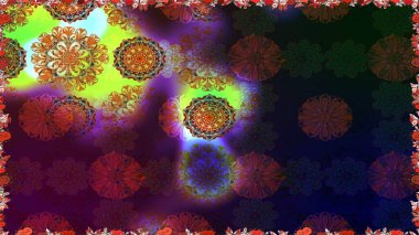 Tekstil, kumaş, ambalaj, hatıra defteri için hoş bir çiçek arkaplanı. El çizimi çiçekli, pürüzsüz bir desen. Kahverengi arka planda. Çocuksu tasarım.