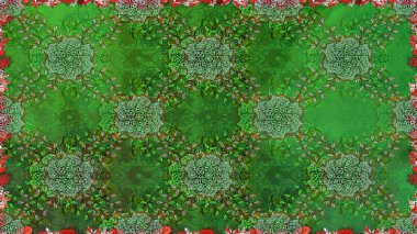 Raster stili kumaş deseni. Çiçekler suluboya desensiz.