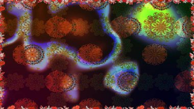 Küçük çiçekteki sevimli çiçek deseni. Kahverengi renkte çiçekler.