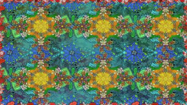 Moda baskısı, albüm, ambalaj kağıdı ve duvar kağıdı için zarif dekoratif süslemeler. Mavi renkte şirin çiçekler. Raster illüstrasyonu. Küçük çiçekli basit, pürüzsüz desen..