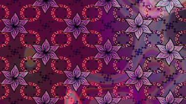 Çiçekli el çizimi çizimi deseni. Modern gelişim mor raster arka plan duvar kağıdı çizimi klasik çizgili iz sürme desenli çiçekler, çiçekli süsler.