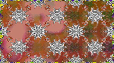 Raster illüstrasyonu. Çiçekli tebrik kartı. Çiçek arkaplan. Suluboya çiçek buketi. Kahverengi renklerde. Doğum günü kartı ya da düğün davetiyesi.