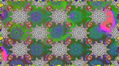 Sevimli çiçek desenli küçük çiçek. Dikişsiz Tony kumaş desen. Moda kumaş deseni. Raster illüstrasyon.