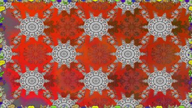 Kahverengi renkli çiçekler. Renkli Bahar Temalı Kusursuz Arkaplan. Düz Çiçek Elementleri Tasarımı. Çiçekle kusursuz desen.