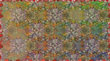 Kusursuz. Küçük çiçekteki sevimli çiçek deseni. Raster illüstrasyonu.