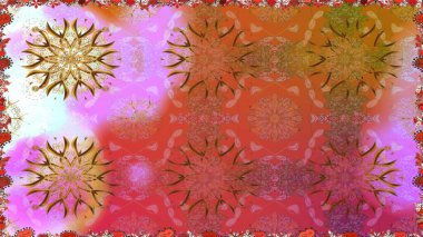 Renkli Bahar Temalı Kusursuz Arkaplan. Raster illüstrasyonunda kusursuz çiçek deseni. Güzel kumaş deseni. Düz Çiçek Elementleri Tasarımı.