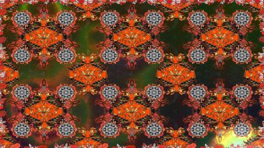 Çiçekler suluboya tarzında kahverengi renkte. Raster illüstrasyonunda kusursuz çiçek deseni.