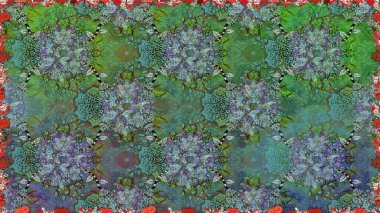 Kızılderili desenli desenli desenli şal deseni. Raster Henna dövme stili. Tekstil, tebrik kartı, boyama kitabı, telefon kılıfı baskısı için kullanılabilir. Etnik Mandala süsü.