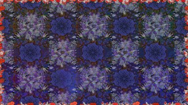 Mor renkli çiçekler. Küçük çiçekte sevimli çiçek deseni var..