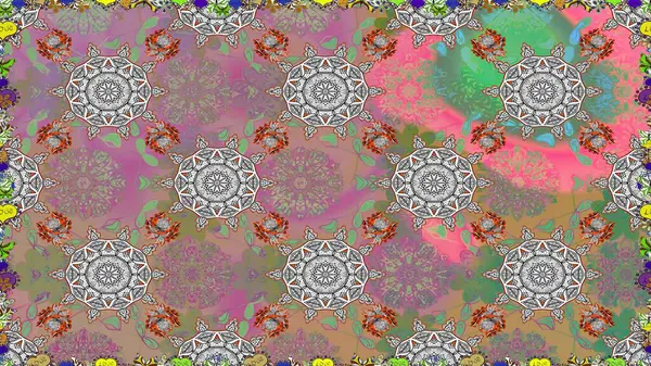 Suluboya, elle çizilmiş. Vadinin gri renkli çiçekleri. Kusursuz bir arka plan modeli. Raster - stok.