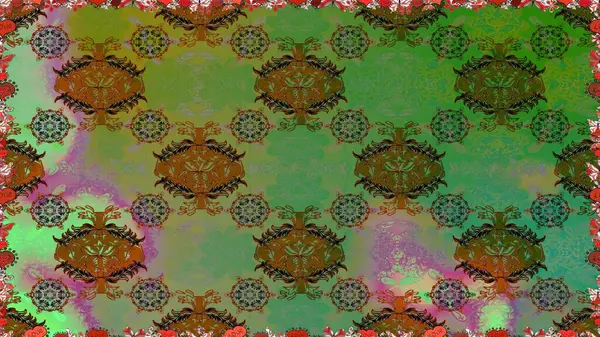 Çiçekler suluboya seamless modeli. Raster şık kumaş deseni.