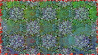 Kızılderili desenli desenli desenli şal deseni. Raster Henna dövme stili. Tekstil, tebrik kartı, boyama kitabı, telefon kılıfı baskısı için kullanılabilir. Etnik Mandala süsü.