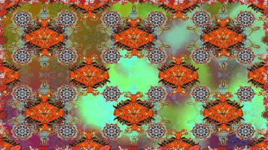 Küçük çiçekteki sevimli çiçek deseni. Kahverengi renkte çiçekler.