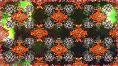 Davetiye ve kartpostal tasarımı için dekoratif çiçek unsurları. Poster ya da kapak için arka plan. Tekstil için figür. Yapraklı kusursuz desen. Sevimli zarif çiçekler Raster illüstrasyonu.