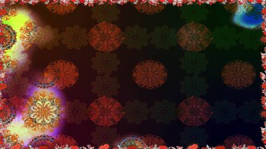 Kahverengi renkli çiçekler. Raster illüstrasyonunda kusursuz çiçek deseni.