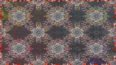 Raster Hip kumaş deseni. Kusursuz Vintage Çiçek Deseni.