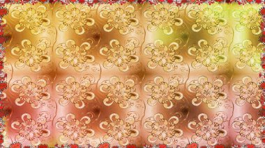 Hediye ambalaj kağıdı, tebrik kartları, posterler ve pankart tasarımı. Raster düz çiçekleri pürüzsüz desen. Bej renkte çiçekler.