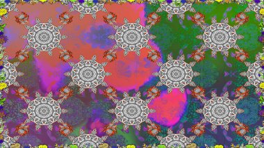 Raster illüstrasyonu. Küçük çiçekteki sevimli çiçek deseni. Gri renkli çiçekler.