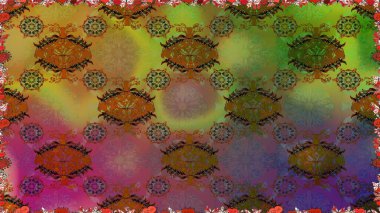 Botanik seamless modeli. Raster desen. Organik öğeleri. Suluboya efekti.