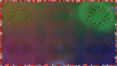 Raster illüstrasyonunda kusursuz çiçek deseni. Kahverengi renkte çiçekler.