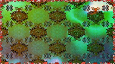 Şirin, zarif çiçekler Raster illüstrasyonu. Yapraklı kusursuz desen. Poster ya da kapak için arka plan. Tekstil için figür. Davetiye ve kartpostal tasarımı için dekoratif çiçek unsurları.