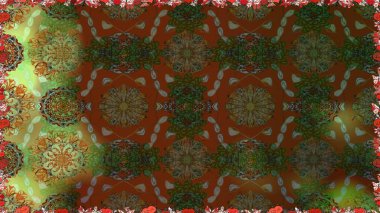 Modaya uygun kumaş deseni. Sevimli çiçek raster deseni. Renkli Yaz Temalı Kusursuz Arkaplan. Düz Çiçek Elementleri Tasarımı.