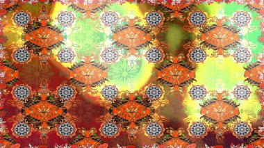 Raster illüstrasyonu. Çiçekli güzel suluboya desen. Kahverengi renklerde.