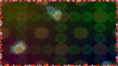 Raster illüstrasyonu. Sevimli, pürüzsüz desenli, küçük çiçekli, klasik tarzda. Kumaş, duvar kağıdı ve kağıt üzerine baskı yapmak için gelişen arka plan. Moda arka planında parlak buketler.