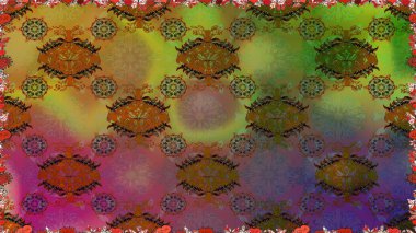 Botanik seamless modeli. Raster desen. Organik öğeleri. Suluboya efekti.