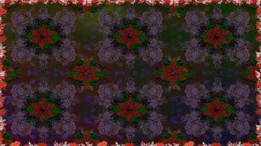 Parlak elementlerin. El çizimi Raster çizimi. Duvar kağıdı, web sayfası arka planı, ambalaj kağıdı, davetiye, broşür, afiş veya web sitesi için kusursuz çiçek deseni kullanılabilir.