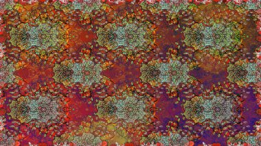 Küçük çiçekteki sevimli çiçek deseni. Kahverengi renkte çiçekler.