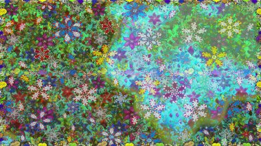 Sabıka fotoğraflarında, bebek kıyafetlerinde, duvar kâğıtlarında, paket kutularında falan kullanılabilir. Zarif, parlak ve kusursuz yeşil çiçek deseni tasarımı.