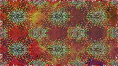 Raster dikişsiz çiçek deseni. Vadinin çiçekleri kahverengi renklerde.