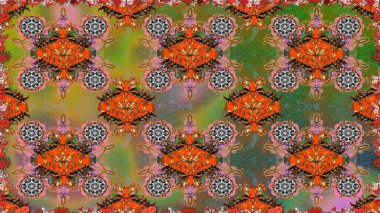 Raster deseni. Kahverengi el çizimi. Karalama çiçekleri kusursuz desen. Sanat esinlenerek çiçeklere ilham veriyor ve geride.