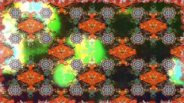 Kabile sanatı boho baskısı, klasik çiçek arkaplanı. Soyut etnik raster kusursuz desen. Arkaplan dokusu, duvar kağıdı, kahverengi renkli çiçek teması.