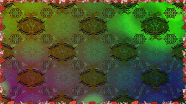 Raster illüstrasyonu. Tekstil ya da kitap kapakları, imalat, duvar kağıtları, baskı, hediye paketi ve yapıştırma kitabı için çiçeksiz arka plan. Küçük ölçekli çiçeklerdeki basit sevimli desen.