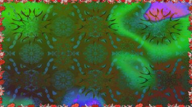 Düz Çiçek Elementleri Tasarımı. Renkli Bahar Temalı Kusursuz Arkaplan. Raster illüstrasyonunda kusursuz çiçek deseni. Süslü kumaş deseni.