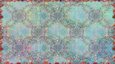 Soyut çiçek desensiz arkaplan. Tarafsız renklerde. Küçük çiçekteki sevimli çiçek deseni. Raster deseni. Raster illüstrasyonu.