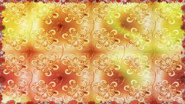 Raster düz çiçekleri pürüzsüz desen. Sarı renkli çiçekler. Tasarım hediye paketi, tebrik kartları, posterler ve afiş tasarımı.