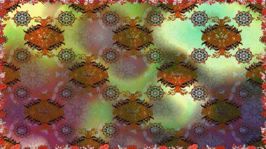 Kahverengi renkli çiçekler. Kusursuz çiçek deseni duvar kâğıdı olarak kullanılabilir. Raster illüstrasyonu.